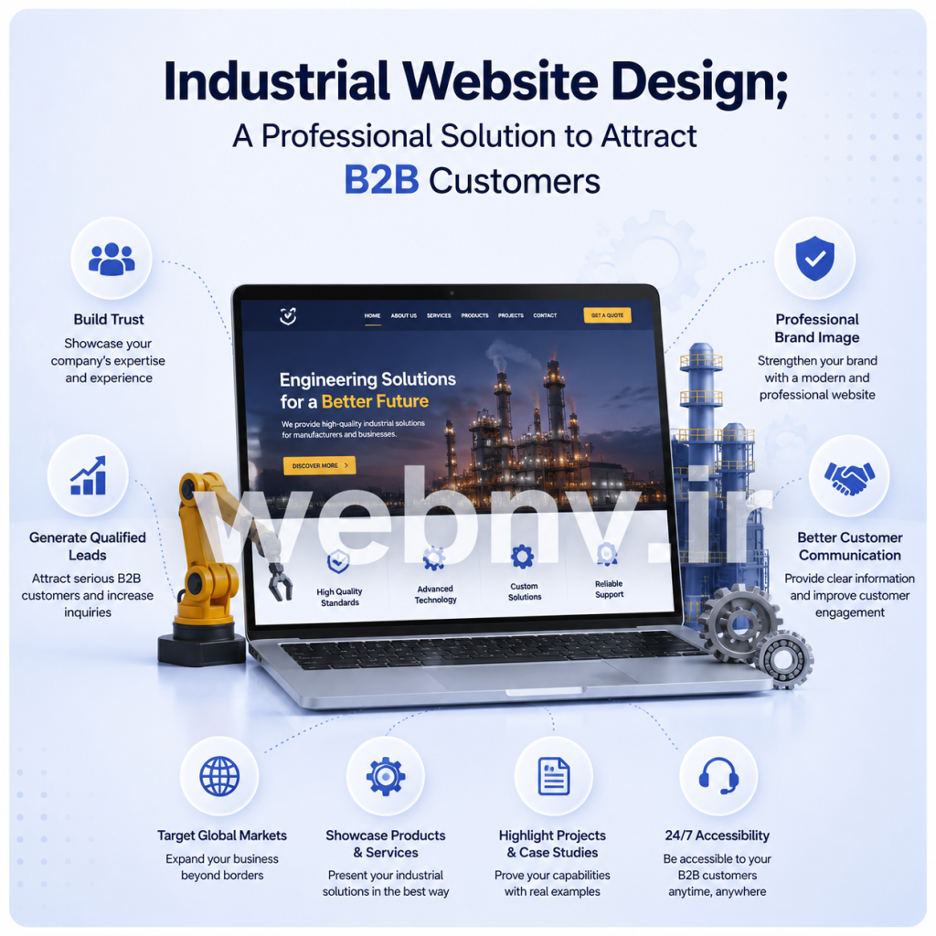 نمونه طراحی سایت صنعتی و B2B